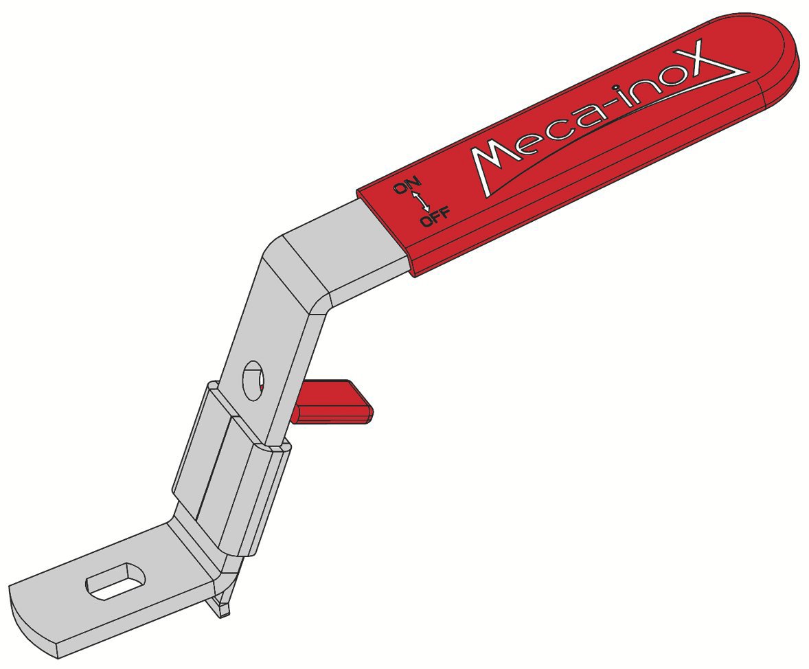 RR4NICV - Levier inox pour robinet 3 pièces ou split body Ø